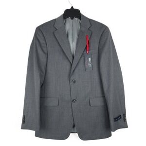 Tommy Hilfiger Men's Modern-Fit Stretch Wool Solid Suit Jacket Grey 36R NWT